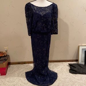 Navy blue evening dress